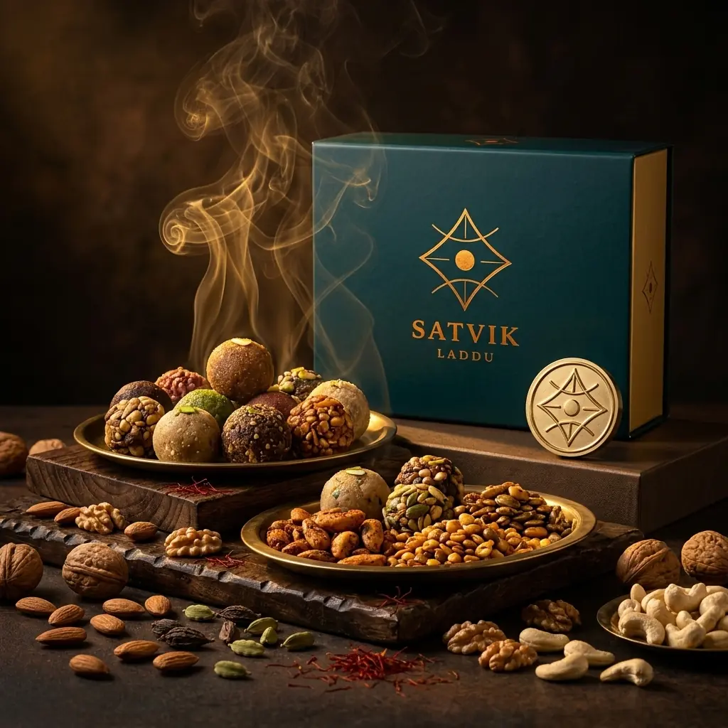 Satvik Laddu Ayurvedic Hero Background