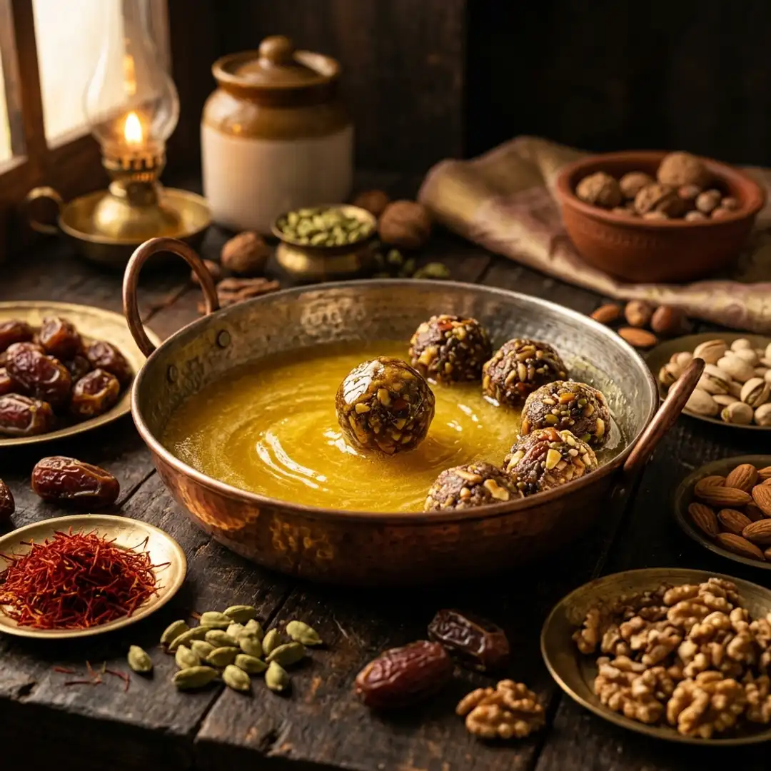 Satvik Laddu Ayurvedic Hero Background