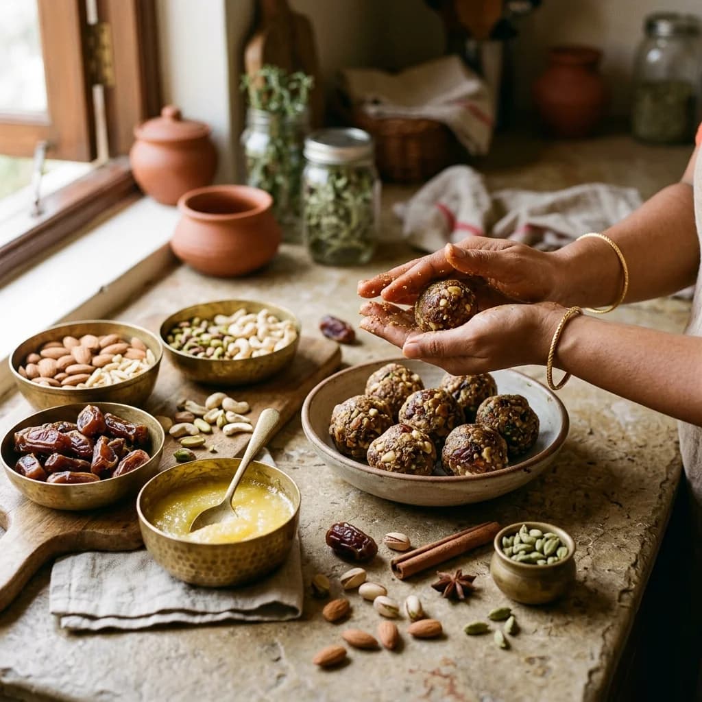 Satvik Laddu making process